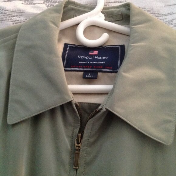 Newport Harbor Men's Light Green Polyester Light Weight Jacket - Never Worn -LL - Picture 2 of 7